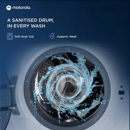 MOTOROLA 7 kg 5 Star Rating Garment Sterilization Fully Automatic Front Load Washing Machine with In-built Heater White  (70FLAM5W)(OPEN BOX) MOTOROLA 7 kg 5 Star Rating Garment Sterilization Fully Automatic Front Load Washing Machine with In-built Heater White  (70FLAM5W)(OPEN BOX)